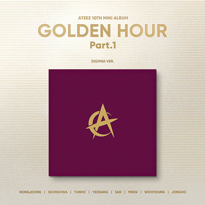 Album ATEEZ GOLDEN HOUR Part.1 Mini Vol.10 version Digipak 8 modèles couverture Hallyu Spot