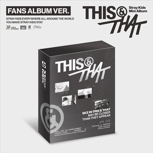 [PRÉCOMMANDE] STRAY KIDS - This & That (Fans Album Ver.)