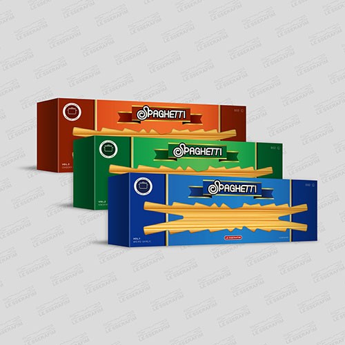 Album LE SSERAFIM SPAGHETTI Single Vol.1 photobook 3 versions couverture Hallyu Spot